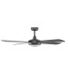 Fanco Eco Silent Deluxe LED Light 4 Blade 56" DC Ceiling Fan with DC Smart Remote Control in Black